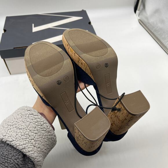 Worthington Womens Panama Block Heel Pumps Denim Size 9M - Picture 7 of 10